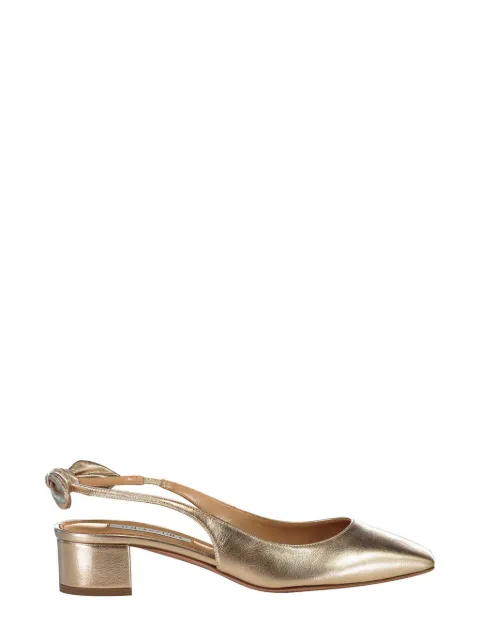 Aquazzura zapatillas Very Bow Tie con tacón de 35mm