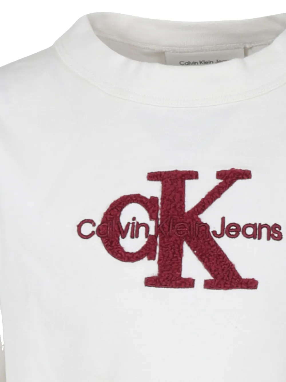 Shop Calvin Klein Logo-print T-shirt In Weiss