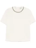 Essentiel Antwerp rhinestone-embellished cotton T-shirt - Neutrals