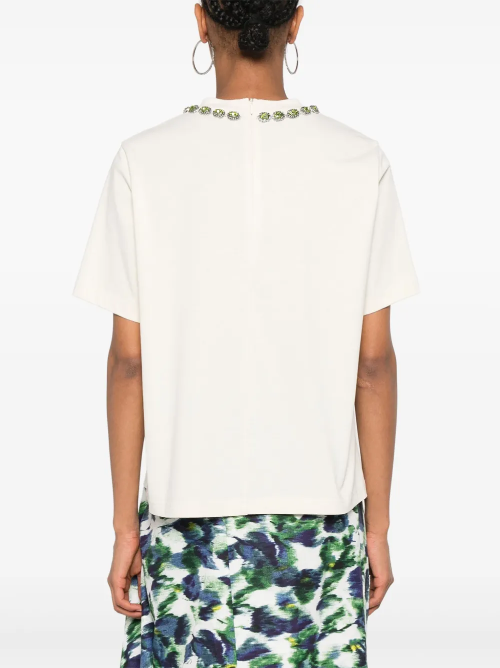 Essentiel Antwerp T-shirt verfraaid met stras Beige