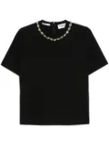 Essentiel Antwerp rhinestone-embellished cotton T-shirt - Black