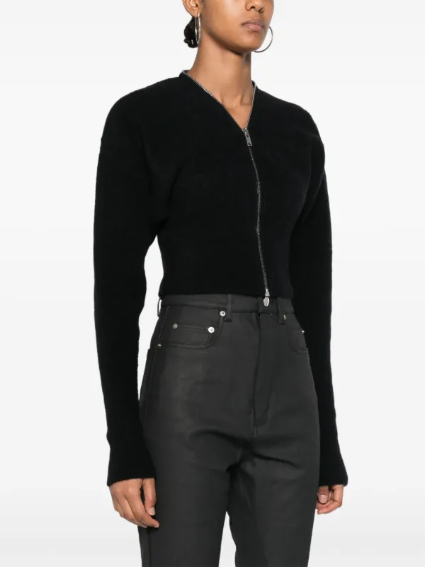 【美品】URU スナップカーディガン ブラック サイズ2 日本製 リックオウエンス ブラック カーディガン ニット （Rick Owens