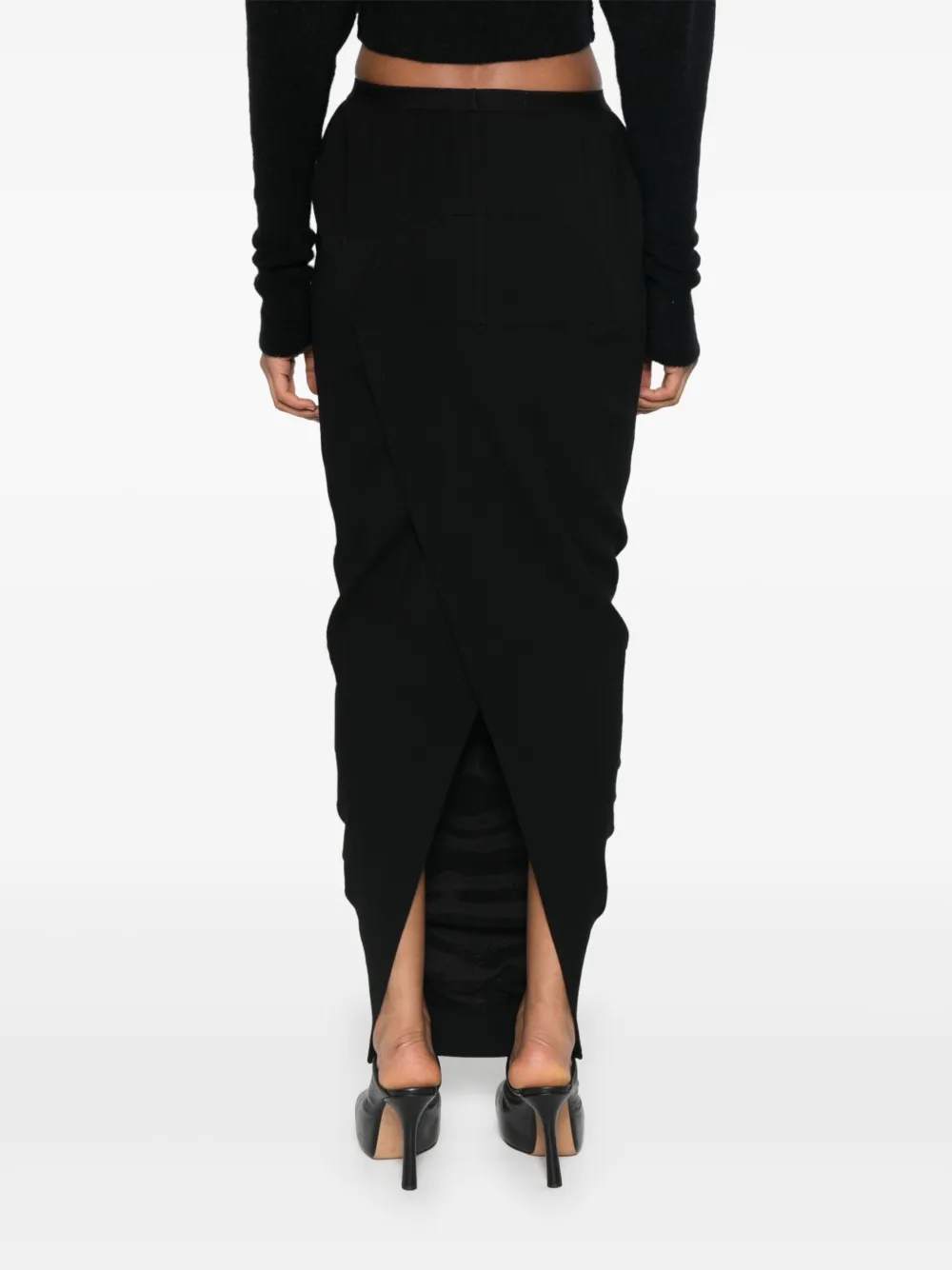 Rick Owens Pillar maxi-rok Zwart