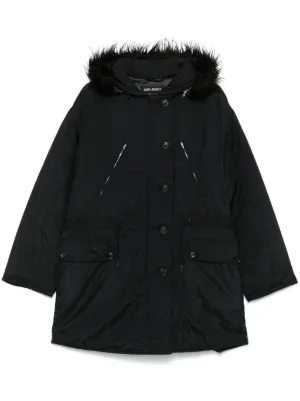 LEMAIRE ベルテッド ダッフルコート | ブラック | FARFETCH JP