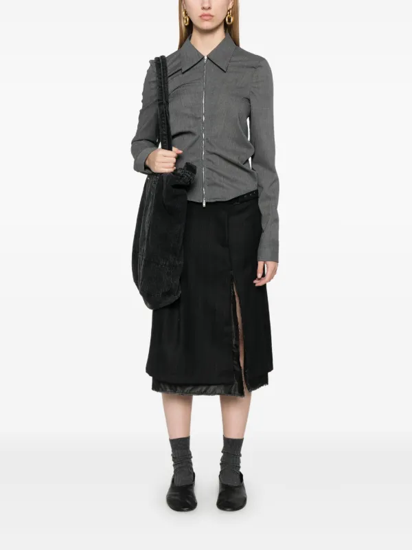 OUR LEGACY Slim Zip シャツ | グレー | FARFETCH JP