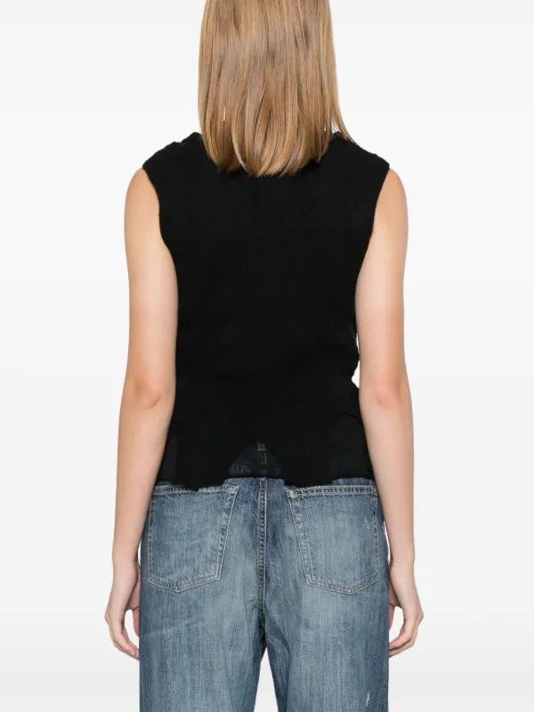 OUR LEGACY Ragged Vest | Black | FARFETCH