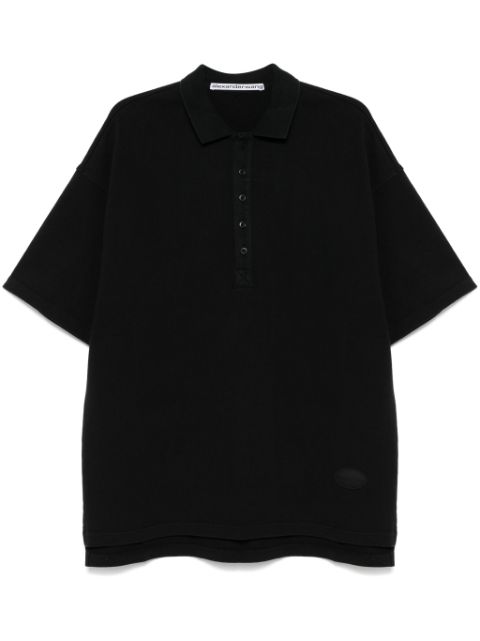 Alexander Wang logo-patch polo shirt Men