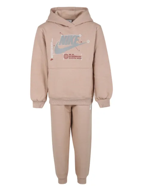 Nike Kids logo-print cotton-blend tracksuit set