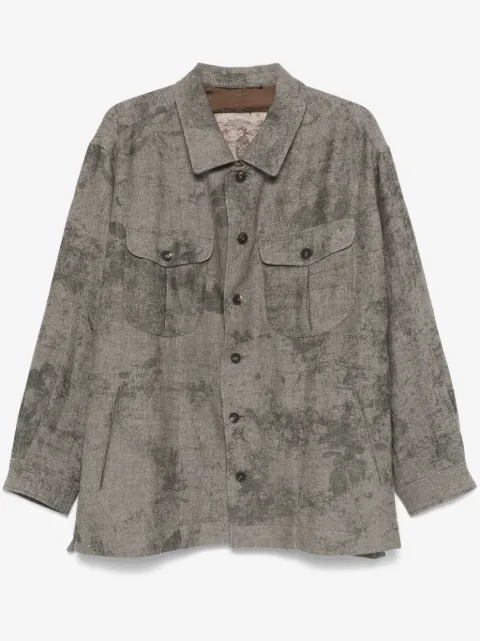Ziggy Chen herringbone-pattern shirt 
