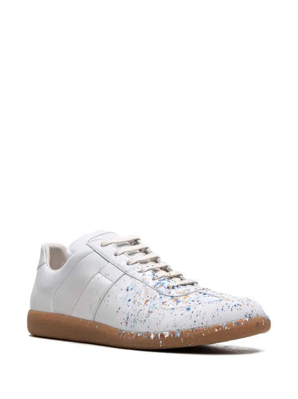 Buy Maison Margiela women brown replica leather sneakers for