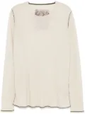 Ziggy Chen raised-seam T-shirt - Neutrals