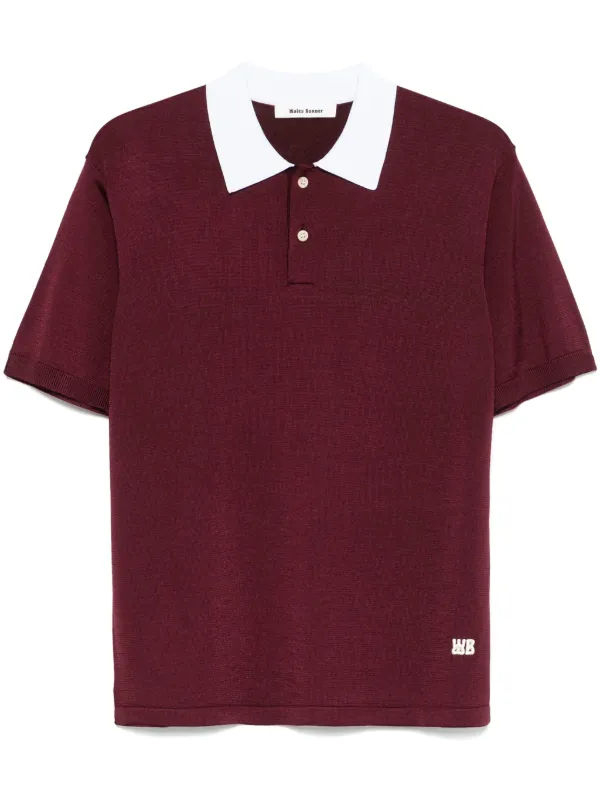Wales Bonner Sun Polo Shirt in Red