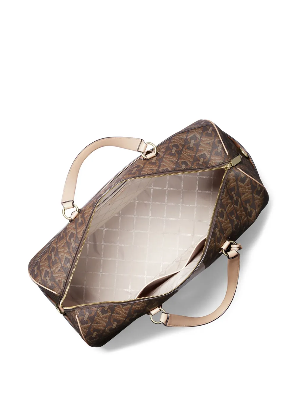 Michael Kors Grayson Empire grote reistas met logo Bruin