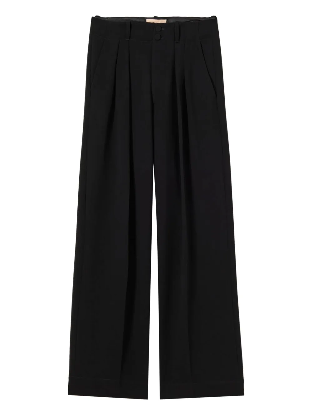 Plan C pleated buttoned trousers - Nero
