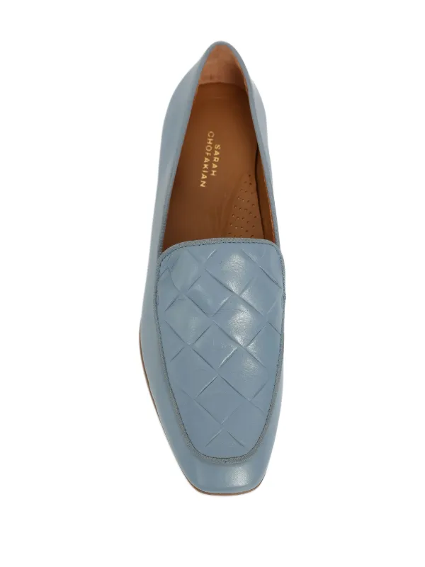 Sarah Chofakian ブルーレザー フラットシューズ Sarah Chofakian Home Loafers | Blue | FARFETCH GE