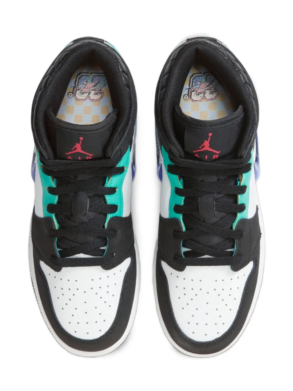 Jordan Kids 1 Mid SE Black sneakers - Wit