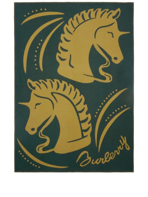 Burberry logo印花毯子