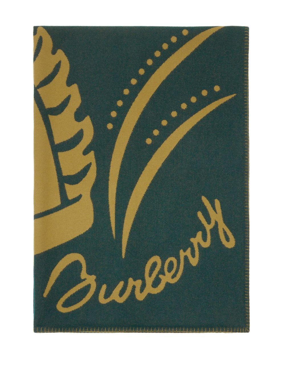 Burberry Deken met logoprint - Groen