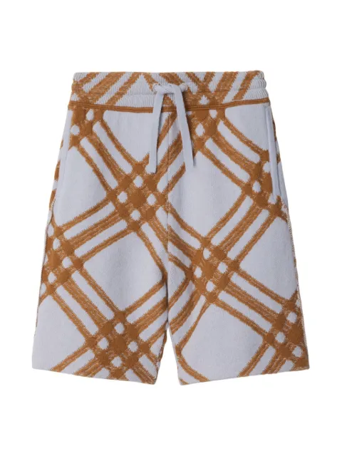 Burberry Kids checked knitted shorts