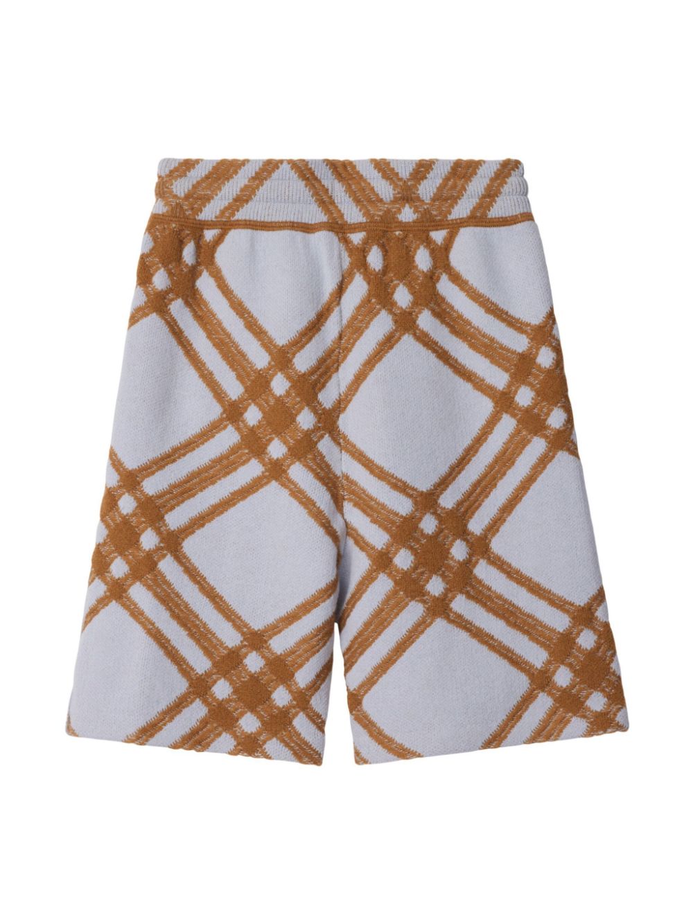 Burberry Kids checked knitted shorts - Blue