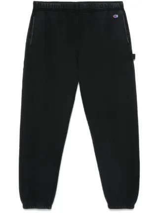 Black champion track pants sale