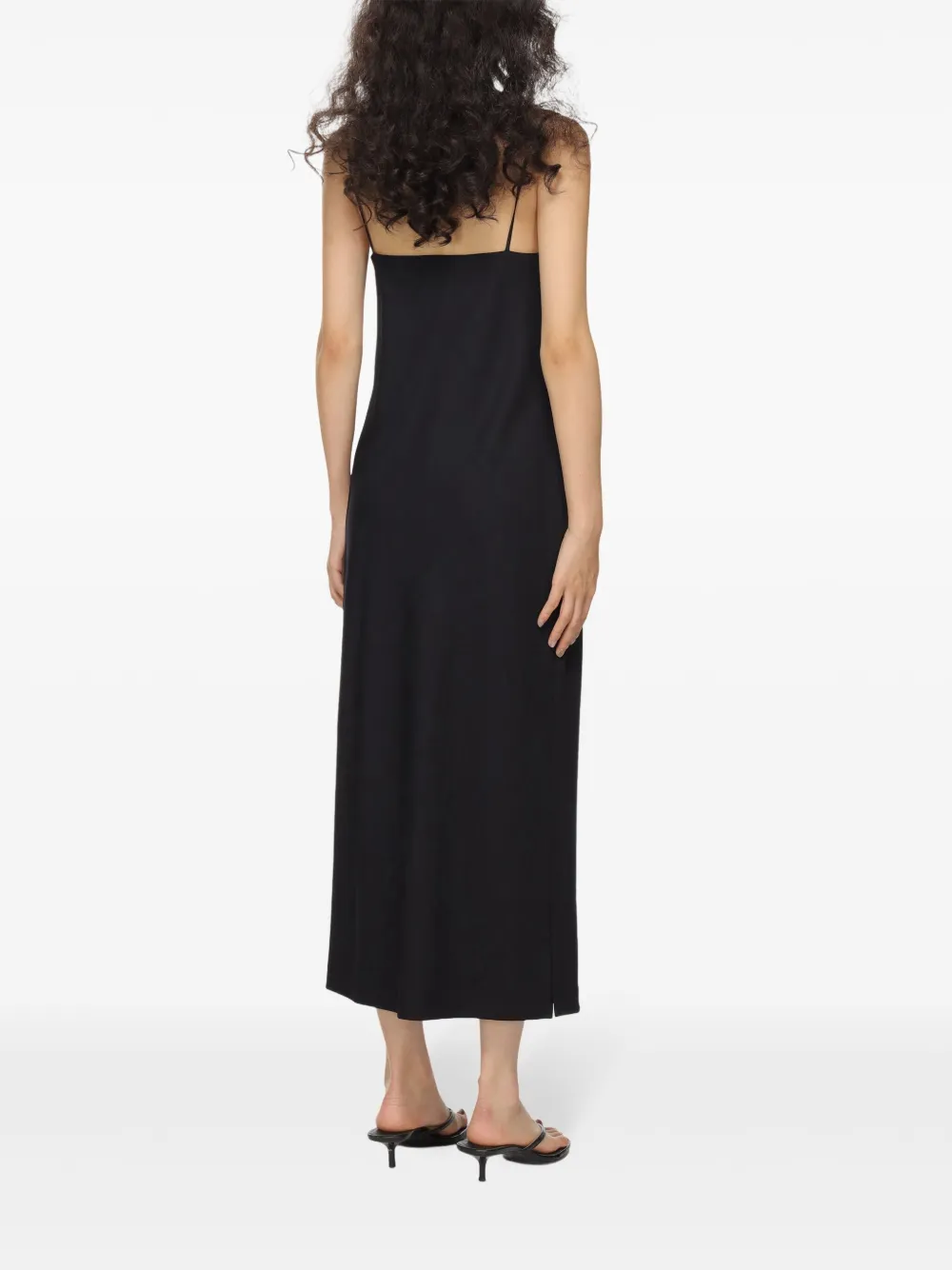 CARVEN SILK SPAGHETTI-STRAP DRESS