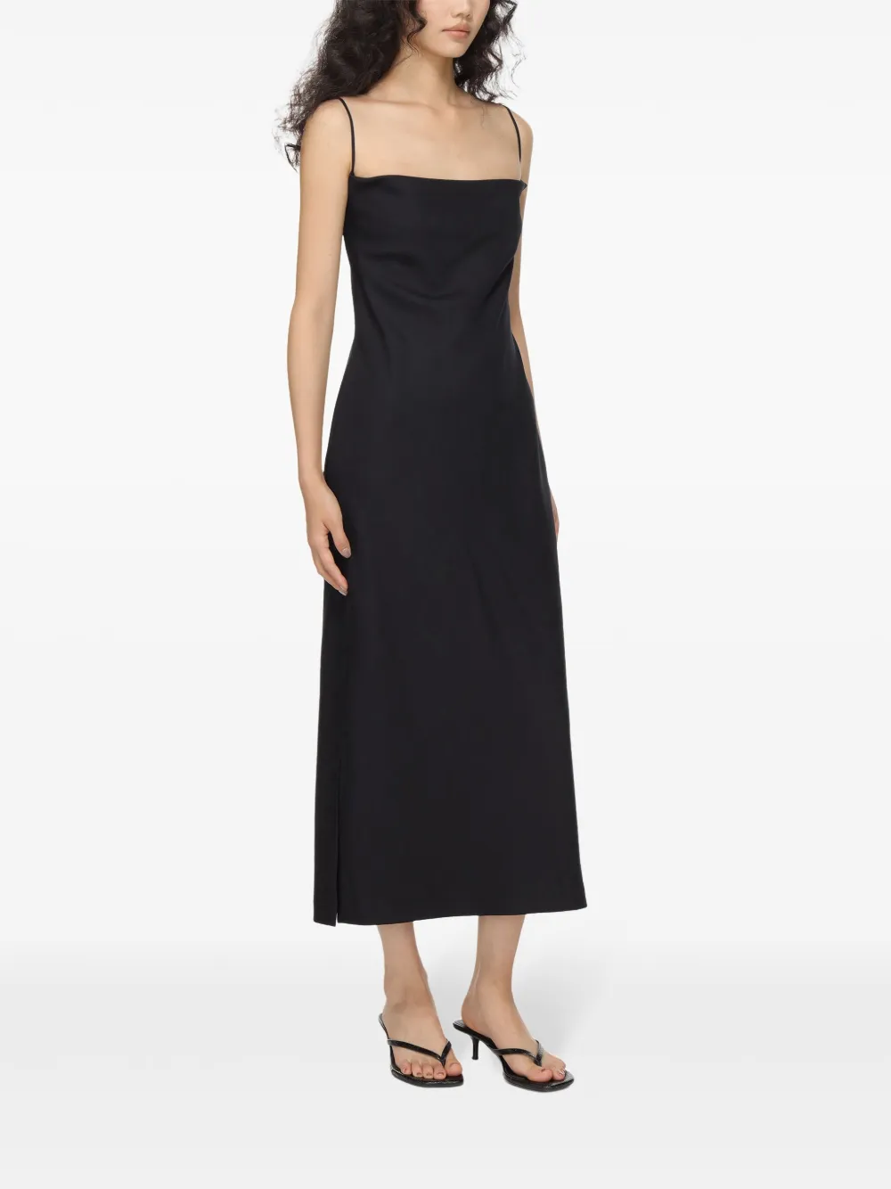 CARVEN SILK SPAGHETTI-STRAP DRESS