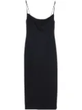 Carven silk spaghetti-strap dress - Black
