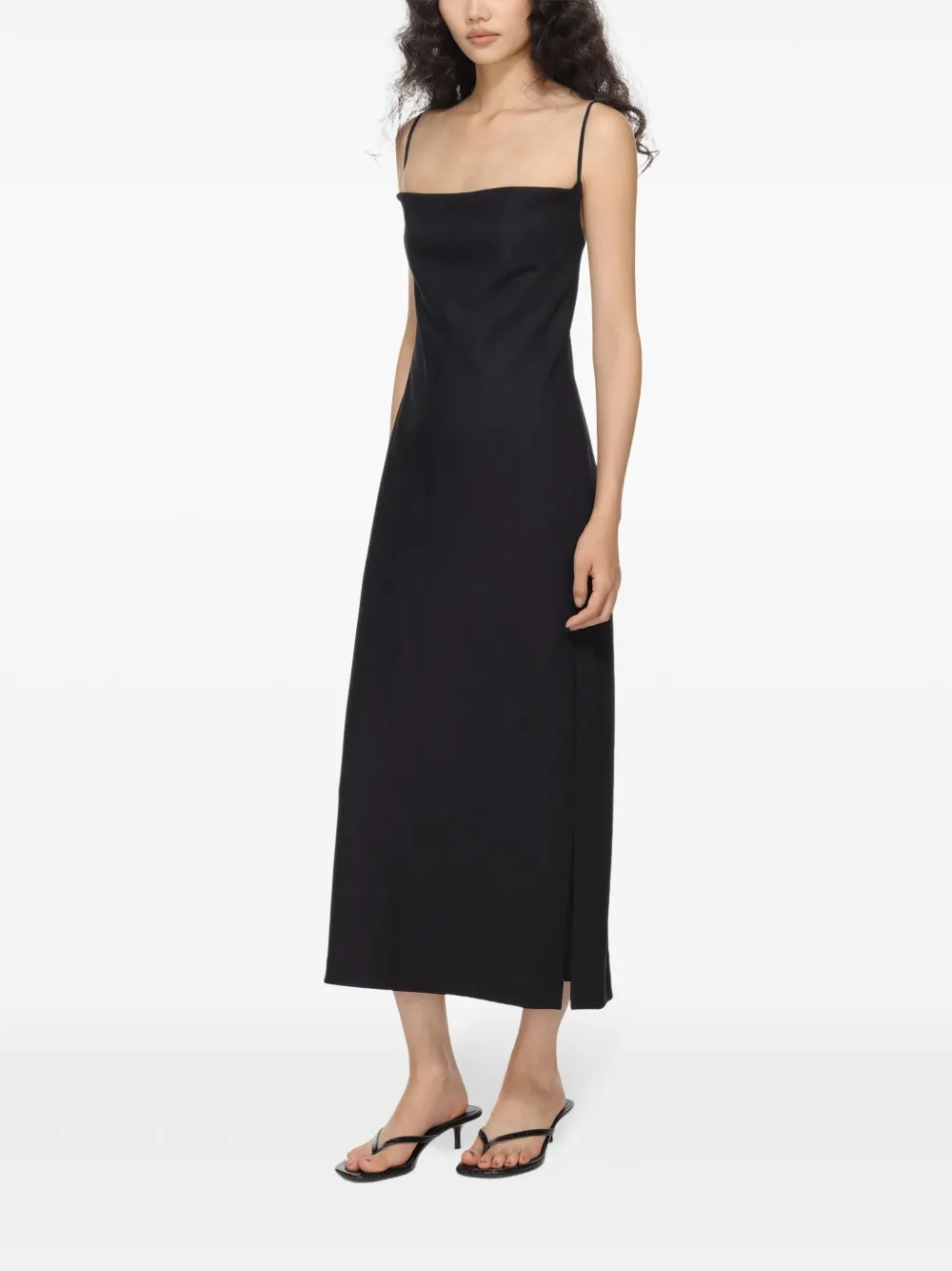 CARVEN SILK SPAGHETTI-STRAP DRESS