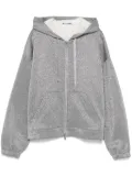 Peserico metallic-effect hoodie - Silver