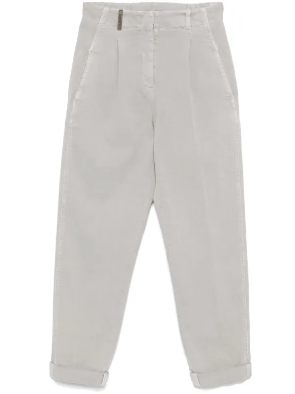 Peserico tapered gabardine trousers