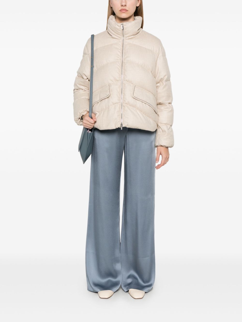 Peserico quilted puffer jacket - Neutrals