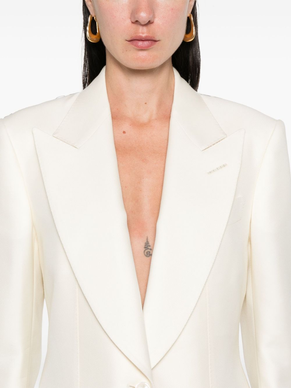 Shop Tom Ford Single-breasted Blazer In White