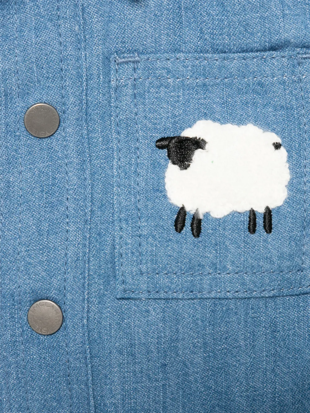 Shop Stella Mccartney Farmyard Appliqué Shirt In 蓝色