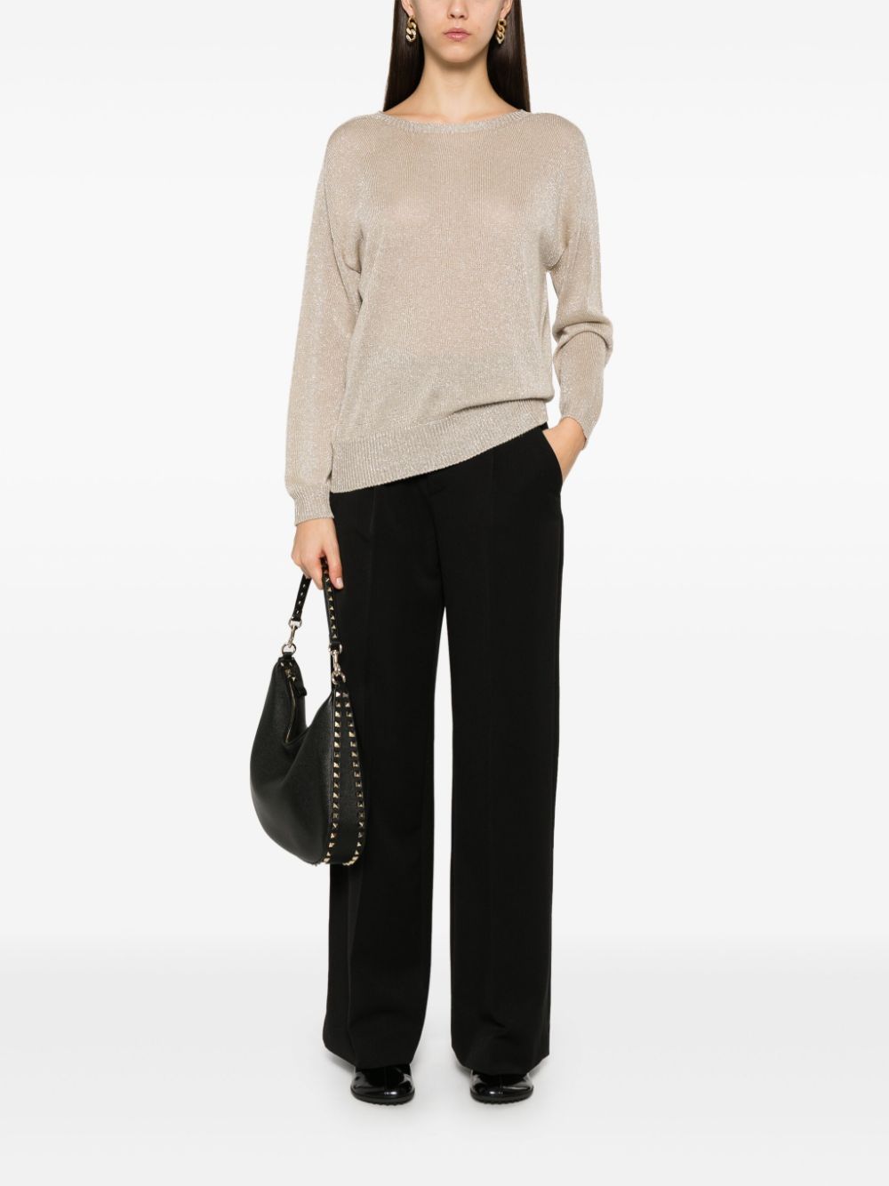 LIU JO lurex sweater - Goud