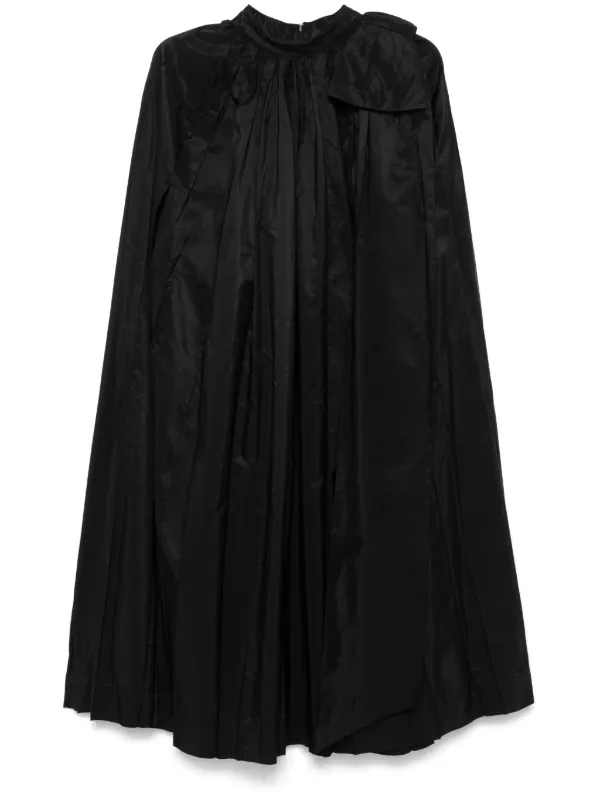 Simone Rocha Pleated Cabe Midi Dress | Black | FARFETCH 