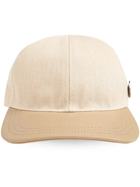 Jil Sander Boné de algodão ajustável
