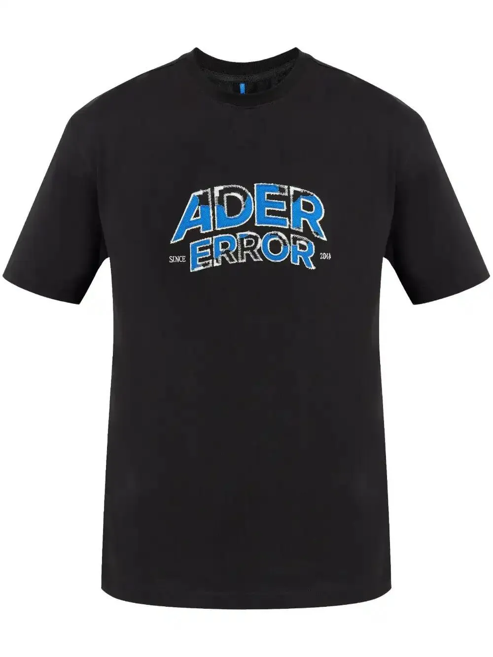 Ader Error Logo-embroidered Drop Shoulder T-shirt In Black