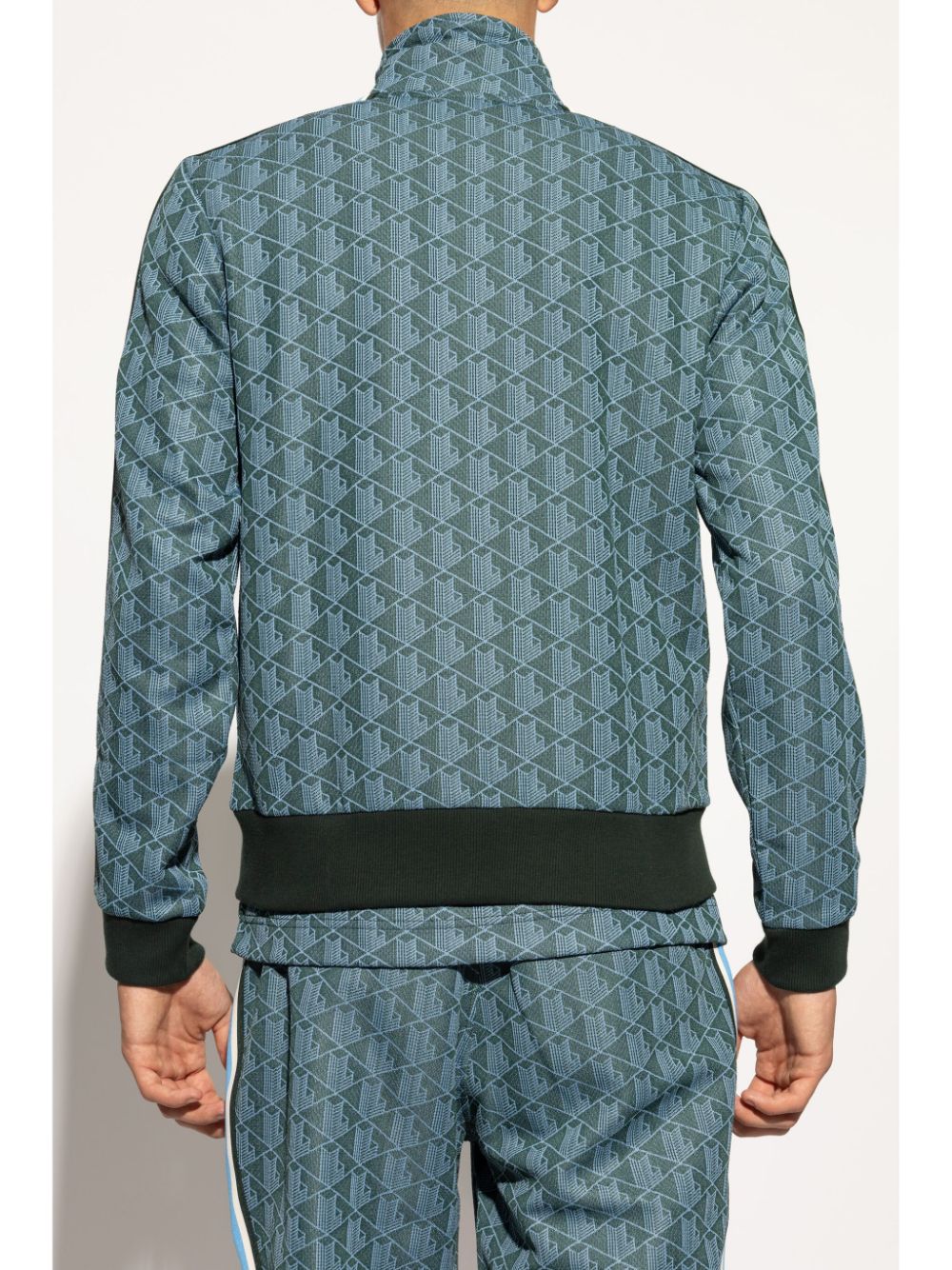 Shop Lacoste Monogram-pattern Jacket In Green