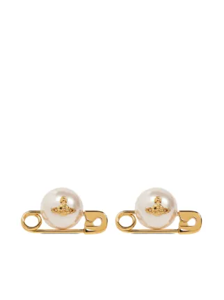 Vivienne Westwood[正規品/関税込]JORDAN PEARL EARRINGS ピアス Vivienne Westwood Earrings Pierce Safety Pin Clip Pearl