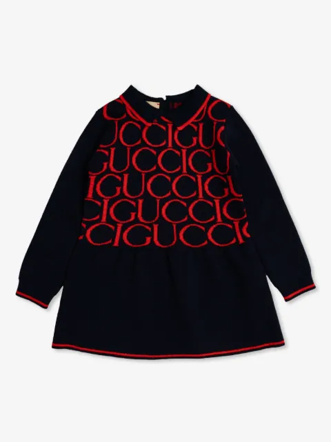 Gucci Kids Kleid mit Logo-Jacquard
