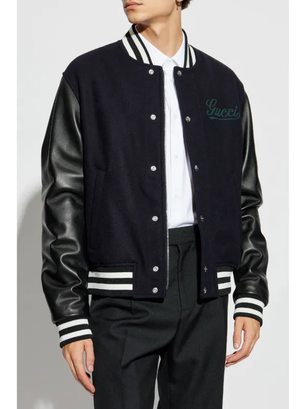 Gucci Wool Bomber Jacket Black FARFETCH AE