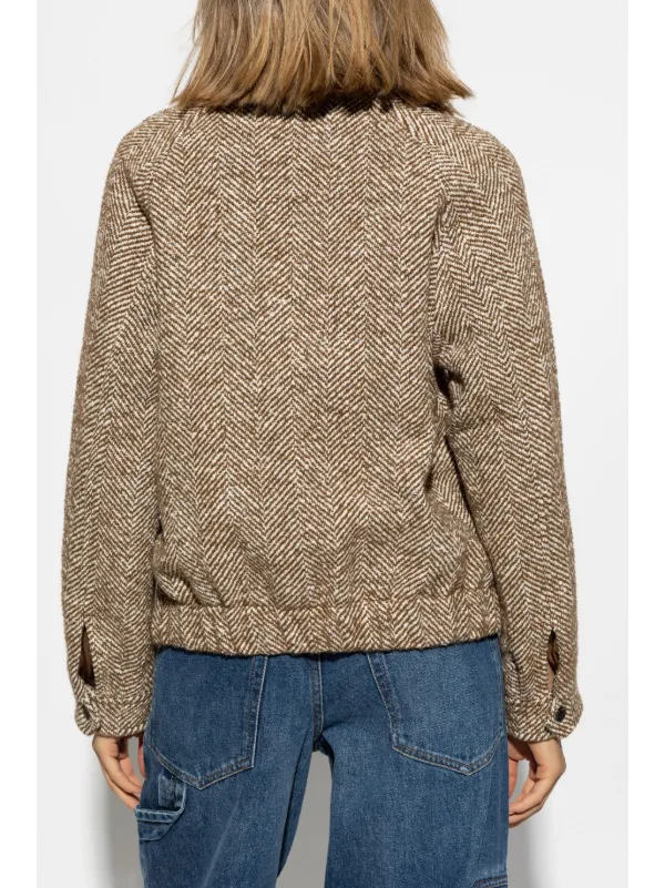 Woolrich herringbone-pattern Jacket | Brown | FARFETCH