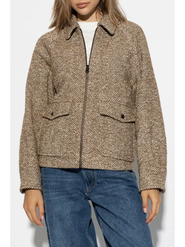 Woolrich herringbone-pattern Jacket | Brown | FARFETCH UK
