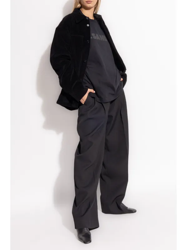 Jil Sander コーデュロイ シャツ | ブラック | FARFETCH JP