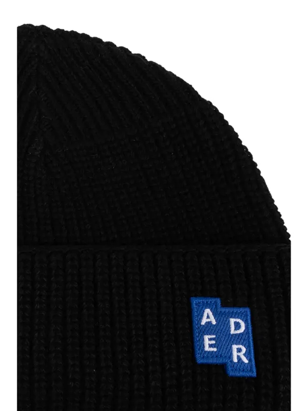 Ader Error Significant TRS Tag Beanie Hat 01 | Black | FARFETCH