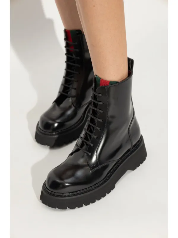 Gucci Leather Boots Black FARFETCH AE