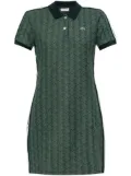 Lacoste monogram-jacquard polo dress - Green