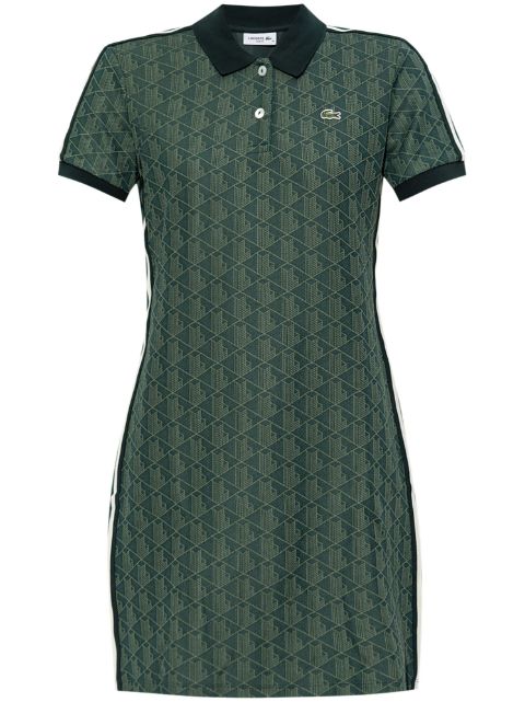 Lacoste vestido tipo playera tipo polo con monograma en jacquard