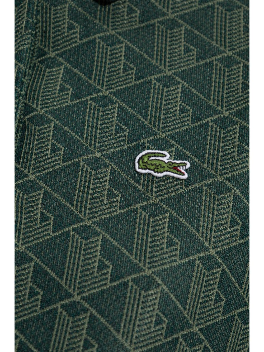 Lacoste jacquard monogram polo shirt Women